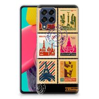 Samsung Galaxy M53 Siliconen Back Cover Postzegels - thumbnail