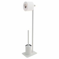 Toiletbutler - Toiletrolhouder / Toiletborstel met houder vrijstaand Sealskin Brix Wit