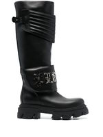 Philipp Plein bottes à plaque logo 50 mm - Noir - thumbnail