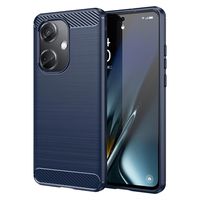 OnePlus Nord CE3 Geborsteld TPU Hoesje - Koolstofvezel - Blauw