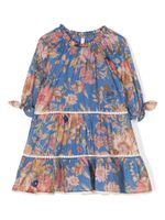 ZIMMERMANN Kids robe courte August à fleurs - Bleu