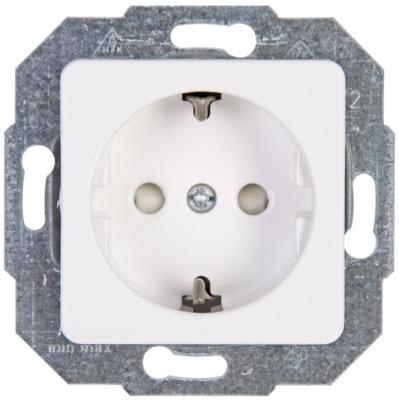 Kopp 112613086 Wandcontactdoos met randaarde Inzetstuk Europa Arctisch-wit, Mat
