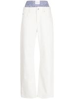 Alexander Wang pantalon droit à design superposé - Blanc