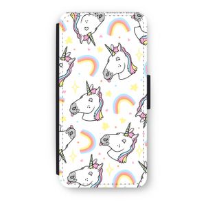 Rainbow Unicorn: iPhone 8 Flip Hoesje