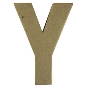 Letter Y van papier mache onbeschilderd