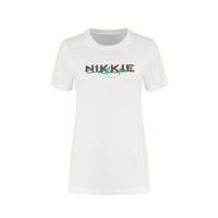 NIKKIE T-shirt met logo wit
