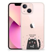 iPhone 13 mini Telefoonhoesje met Naam Cat Good Day - thumbnail