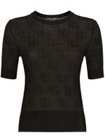 Dolce & Gabbana haut à motif monogrammé - Noir - thumbnail