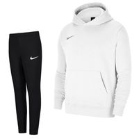 Nike Park 20 Fleece Hoodie Trainingspak Kids Wit Zwart - thumbnail