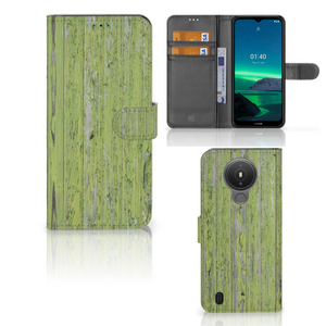 Nokia 1.4 Book Style Case Green Wood