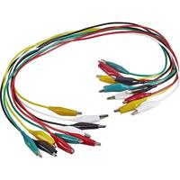 VOLTCRAFT KS-540/0.5 Meetsnoerenset Krokodilklem Krokodilklem 0.54 m Zwart, Rood, Geel, Groen, Wit 1 set(s)