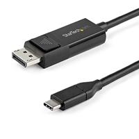 StarTech.com 2m USB-C to DisplayPort 1.2 Kabel 4K 60Hz - Bidirectionele en Omkeerbare DP naar USB-C of USB-C naar DP Video Adapter Kabel - HBR2/HDR - USB Type-C/TB3 Monitorkabel