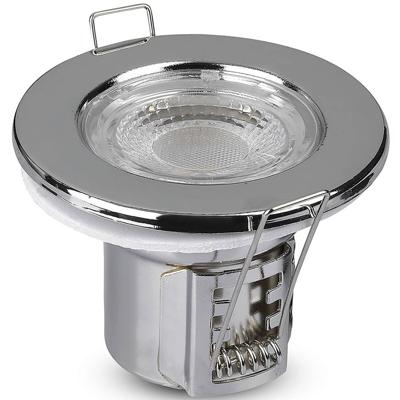 LED Spot - Inbouwspot - Viron Cunvi - 5W - Waterdicht IP65 - Dimbaar - Natuurlijk Wit 4000K - Chroom - Aluminium - Rond LED Spot - Inbouwspot - Viron Cunvi - 5W - Waterdicht IP65 - Dimbaar - Natuurlijk Wit 4000K - Chroom - Aluminium - Rond