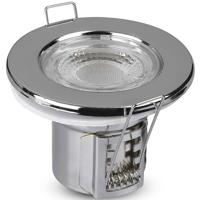 LED Spot - Inbouwspot - Viron Cunvi - 5W - Waterdicht IP65 - Dimbaar - Natuurlijk Wit 4000K - Chroom - Aluminium - Rond