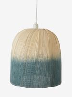 Lampenkap voor hanglamp bamboe Tie and Dye beige / blauw