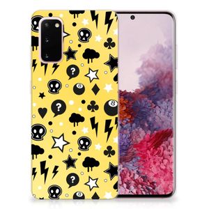 Silicone Back Case Samsung Galaxy S20 Punk Geel