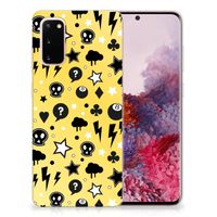 Silicone Back Case Samsung Galaxy S20 Punk Geel