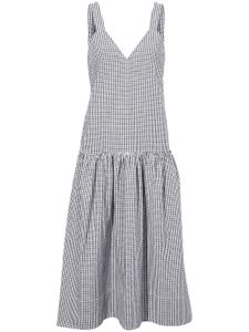 Proenza Schouler White Label robe mi-longue Sasha à motif grille - Noir