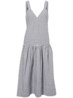 Proenza Schouler White Label robe mi-longue Sasha à motif grille - Noir - thumbnail