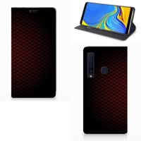 Samsung Galaxy A9 (2018) Hoesje met Magneet Geruit Rood