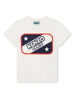 Kenzo Kids t-shirt en coton biologique à logo imprimé - Tons neutres