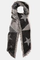 Ulla Popken Sjaal, sterrendessin, franjes - Grote Maten