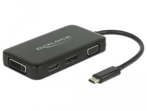 DeLOCK USB-C > VGA / HDMI / DVI / DisplayPort adapter 0,15 meter