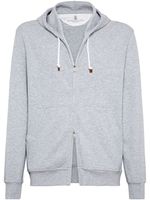 Brunello Cucinelli hoodie à fermeture zippée - Gris - thumbnail