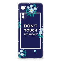 OPPO A78 5G | A58 5G Silicone-hoesje Flowers Blue DTMP - thumbnail