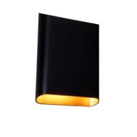 Artdelight Wandlamp Diaz Zwart - Goud Led 2 x 6Watt IP65 - thumbnail