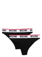 Moschino lot de deux boxers à bande logo - Noir