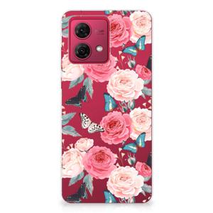 Motorola Moto G84 TPU Case Butterfly Roses