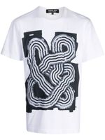 Comme des Garçons Homme Deux chemise en coton à motif abstrait - Blanc - thumbnail