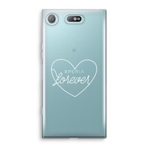 Forever heart pastel: Sony Xperia XZ1 Compact Transparant Hoesje