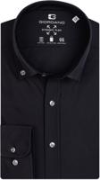 Giordano Heren Overhemd Zwart Knitted Dynamic Flex Modern Fit