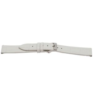 Horlogeband Universeel H501 Leder Wit 22mm