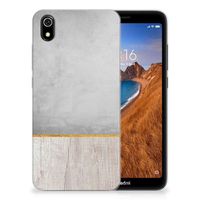 Xiaomi Redmi 7A Bumper Hoesje Wood Concrete