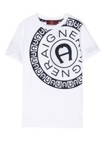 Aigner Kids t-shirt en coton à logo imprimé - Blanc