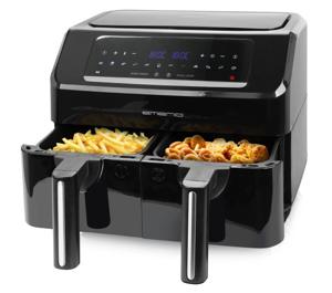 Emerio Smart Fryer AF-130376.1 Dubbel 7,2 l Vrijstaand 2400 W Heteluchtfriteuse Zwart