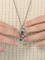 Etnisch Stijl natuurlijk Droog Bloem Kat Halsketting