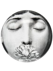 Fornasetti assiette à imprimé graphique - Blanc