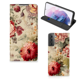 Smart Cover voor Samsung Galaxy S21 Plus Bloemen