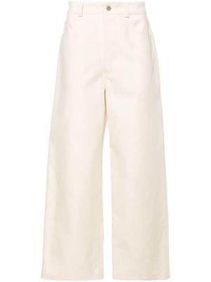 Nanushka Juran high waist broek met wijde pijpen - Beige