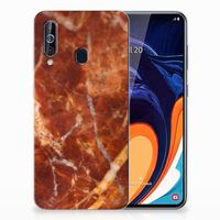 Samsung Galaxy A60 TPU Siliconen Hoesje Marmer Bruin