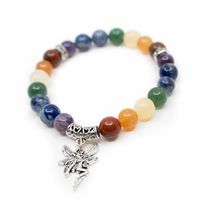 Edelsteen Armband 7 Chakra Elastisch met Elfje - thumbnail