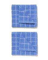 HEMA Vaatdoekjes 30x30 katoen blauw - 2 stuks (felblauw)