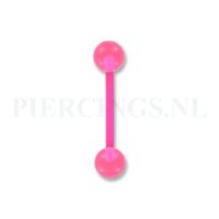 Tongpiercing flexibel roze