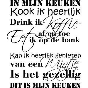 In mijn keuken - Muursticker