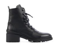 Nubikk Dames Enkellaarsjes in Leder (Zwart)