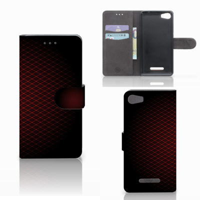 Wiko Lenny 2 Telefoon Hoesje Geruit Rood Wiko Lenny 2 Telefoon Hoesje Geruit Rood